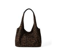 Oversized Casual Leopards Design Shoulder Bag Ergonomic Underarm Bag Tear Resistant Fabri For Travel Shopping Trip Unique Leopard Print Underarm Purse