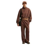 Oversized Court Sweatshirt for Women Nike Studio Medium Weight Marron XL