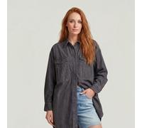 Oversized Denim Shirt Evergreen - Grey - Women M