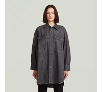 Oversized Denim Shirt Evergreen - Grey - Women XL