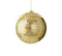 Oversized Disco Ball Bauble, Gold, 15 cm - Mirrored Christmas Tree Decoration