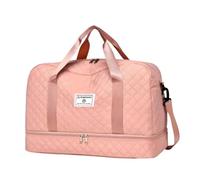 Oversized Duffel Bag, Stylish & Durable, Waterproof Compartment, Multi-Functional Carry, Dry Wet Separation, Side Pockets by Zuomanni (Pink)