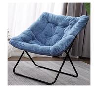 Oversized Faux Fur Saucer Chair for Adults - Soft Folding Accent Lounge Chair with Metal Frame, Cozy Pink Moon Chair for Bedroom, Living Room, Dorm, Garden & Courtyard