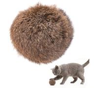 Oversized Faux Rabbit Fur Catnip Interactive Cat Balls,Cat Toy Balls for Indoor Cats,Soft Fluffy Catnip Toys for Cats,Cat Nip Toys for Indoor Kittens & Adult Cats,Cat Toys for Chasing Batting Playing