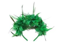 Oversized Feathered Garlands Headband for Halloween Masquerade Carnival Celebration Fat Tuesday HairBand Halloween Headband Headdress for Makeup for Party Roaring Flapper Cosplay