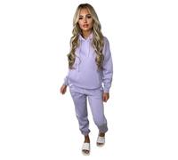 Oversized Fit Hooded Jumper & Pants 2 Pieces Womens Tracksuit Set Gym Lounge Wear Sets for Women UK Long Sleeves Soft Stretchy Solid Colors Sizes Lilac Uk 6