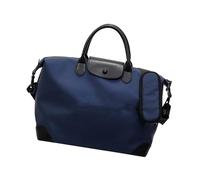 Oversized Fitness Carryall With Reinforced Handle Leak Proof Base Lightweight Construction Perfect For Overnight Trip Large C, Blue, Mass Beauty