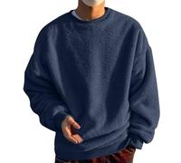 Oversized Fleece Sweatshirt For Men Pullover Thermal Sweater Crew Neck Jumper Winter Warm Casual Wear Soft Touch Loungewear Soft And Comfy Pullover Sweatshirt Without Hood Casual Tops S-5Xl