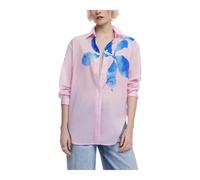 Oversized Floral Print Shirt - female - Desigual - Shirts - Pink - M - Blouses & Shirts M