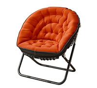 Oversized Folding Saucer Chair - Cozy Indoor Lounge Chair with Carbon Steel Frame - Comfortable Lazy Sofa for Living Room & Office Use