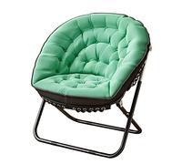 Oversized Folding Saucer Chair - Cozy Indoor Lounge Chair with Carbon Steel Frame - Comfortable Lazy Sofa for Living Room & Office Use