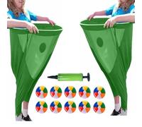 Oversized Granny Pants Outdoor Game, Granny Pants Yard Gamewith Bouncy Balls and Pump, Outdoor Party Granny Pants for Family Reunion Games, Backyard Gatherings & Team Games(Green+green)