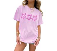 Oversized Graphic Shirt for Teens Girl Y2K Ocean Floral Short Sleeve Baggy Tee Shirts Vintage Aesthetic Coastal Tops (Mint#1, M)
