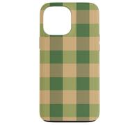 Oversized Green and Tan Gingham Check Case for iPhone 13 Pro Max