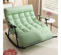 Oversized Green Rocking Chair - Comfy Upholstered Recliner for Indoor Relaxat - Slish Double Rocker for Modern Home Decor & Cozy Living Spaces