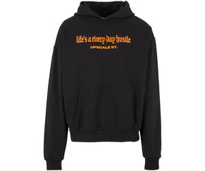 Oversized heavyweight hooded sweatshirt Upscale Hustle Noir M