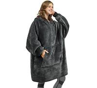 Oversized Hoodie Blanket, Warm Gifts for Women, Cosy Sherpa Sweatshirt, Soft Wearable Fleece Blanket, Giant Hoody Sweater with Front Pocket Adults Men Friends