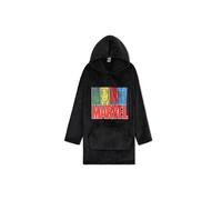 Marvel Oversized Blanket Hoodie for Men Captain America Iron Man (Black)