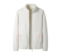 Oversized Hoodie Men Mens Camping Jacket Winter Fleece Lined Waterproof Warm Coat with Durable Fabric for Outdoor Sleeping, Adventures, and Backpacking Trips Bomber Jacket White 3XL