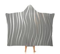 Oversized Hoodie Sweatshirt Blanket, Soft Warm Geometric Lines Blanket Hoodie, Soft Cozy Warm Wave Pattern Hoodies,50"×60" TV-Blankets for Men Women Teenagers