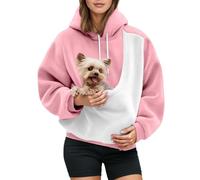 Oversized Hoodie with Front Sling Pocket, Warm Fleece Sweatshirt for Casual Outfit Daily Comfort (S)