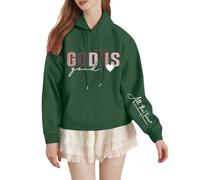Oversized Hoodie Women,Dod Is Good Long Sleeved Hooded Pullover Hoodie