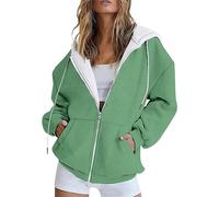 Oversized Hoodie Women Fashion Autumn Gradient Printing Casual Pocket Long Sleeve Jacket Cute Drawstring Hoodie Zipper Women's Hooded Sweatshirt Ladies Hoodies Size 22/24 Sales Essentials Hoodie