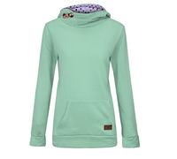 Oversized Hoodies for Women UK Autumn Winter Cowl Neck Plain Hooded Jumper Casual Long Sleeve Button Pullover Ladies Hoody Sweatshirt Blouses Tops Plus Size 8-22 Green