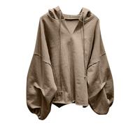 Oversized Hoodies for Women UK Boyfriend Fit Drawstring Sweatshirt Casual Fleece Pullover Tops Loose Fit Plain Crewneck Sweatshirt Plain Basic Tunic Loose Tops Blouse Solid Long Sleeve Shirts Trendy