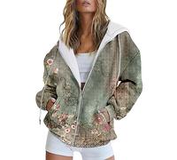 Oversized Hoodies for Women UK Plus Size Women's Lightweight Hoodies Zip up Pocket Hooded Sweatshirt Solid Color Strip Long Sleeve Tops Ladies Casual Cute Pullover Gradient Printing Outfits Autumn