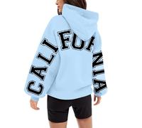 Oversized Hoodies for Women Vintage Aesthetic Hoodies Classic City Letters Printed Sweatshirt Retro Streetwear Pullover Tops Cozy Fall Winter Sweater
