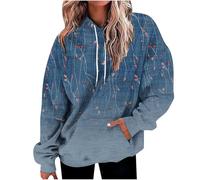 Oversized Hoodies Women UK, Striped Sweatshirt Ladies Casual Gym Hooded Pullover Autumn Winter Long Sleeve Y2K Clothes Hoody Sweater Jumper Tops with Pockets Plus Size 22