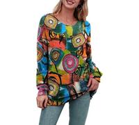 Oversized Jumpers for Women UK Christmas Halloween Winter Long Sleeve Tops Cat Graphic Knitted Long Sweaters Crew Neck Loose Hippy Clothes Boho Vintage Pullover Autumn Warm Xmas Ladies Jumpers