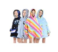 Oversized Kids Blanket Hoodies:Rainbow Pony