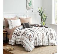 Oversized King Comforter Sets - 7 Pieces Western Bedding Boho Bed in a Bag