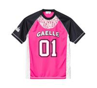 Oversized lace trim fuchsia t-shirt - female - Gaëlle Paris - T-Shirts - Pink - S - Tops S