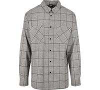 Oversized long sleeve plaid shirt Urban Classics Gris M