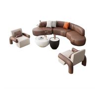 Oversized Modern Sofa Set PetFriendly Waterproof Leather Sectionals with Larch Wood Frame & HighDensity Foam for Stylish Living Room Comfort
