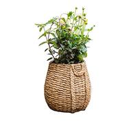 Oversized Outdoor Planter Pot - Unique Imitation Woven Concrete Flower Pot, Decorative Blumentopf for Garden, 23 x 29.5 cm, Stylish Übertöpfe for Home & Patio