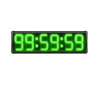 Oversized Outdoor Race Timer, 6-Digit Digital LED Wall Clock, 8Inch Big Font, Remote Control/APP Control, IP65 Waterpoof, Ideal for Outdoor Competitions, Gyms, Marathons (Color : Green, Size : Plug