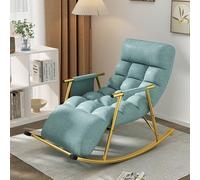 Oversized Outdoor Rocking Recliner with Adjustable Backrest and Footrest for Indoor and Outdoor Use in Living Room, Balcony, Garden