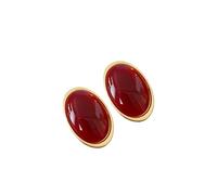 Oversized Oval Resin Earrings for Women Modern Retro Styles Comfortable Silver Post Vintage Minimalist Ear Studs, one size, As described