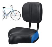 Oversized Padded Bike Seat - Extra Wide Saddle Cushion, Back Support Design | Comfortable Adult Bike Seat, Heavy Trike Saddle For Urban Planning And Driving