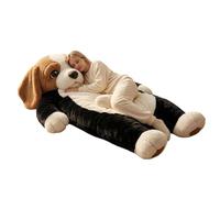 Oversized Plush Dog Sleeping Bag - Fabric Velvet PP Cotton 175x80cm | Extra-large Soft Adult Mattress | Animal Shaped Fleece Bedding | Giant Puppy Sack For Naps In Bedroom Camping And Living Room