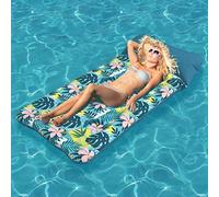 Oversized Pool Float Lounge Fabric-Covered 185 * 100cm, Inflatable Tanning Pool floaties for Adults, Pool Raft Lounger and Rafts & Inflatable Ride-ons for Party, Sea, Beach, Lake