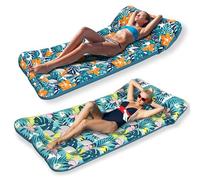 Oversized Pool Floats Lounge 2 Pack 185 * 83cm, Inflatable Tanning Pool Floaties for Adults, Cooling Pool Raft Lounger Rafts & Inflatable Ride-Ons for Party, Sea, Beach, Lake River