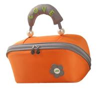 Oversized Portable Cosmetic Bag Practical Polyester Toiletry Organizers for Daily Use Travel Essential Handheld Cosmetic Storage Pouch