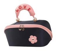 Oversized Portable Cosmetic Bag Practical Polyester Toiletry Organizers for Daily Use Travel Essential Handheld Cosmetic Storage Pouch