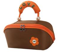 Oversized Portable Cosmetic Bag Practical Polyester Toiletry Organizers for Daily Use Travel Essential Handheld Cosmetic Storage Pouch