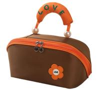 Oversized Portable Cosmetic Bag Practical Polyester Toiletry Organizers for Daily Use Travel Essential Large Capacity Makeup Bag